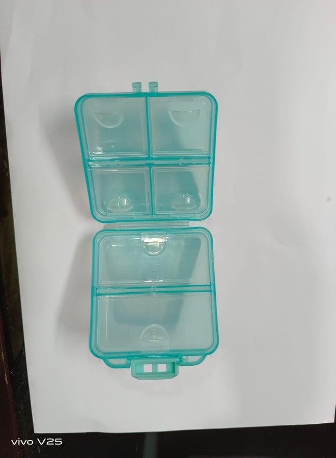 SUPERNIC Pill Case with 8 Compartments, Travel Pill Organizer Moisture Proof Small Pill Box for Pocket Purse Daily Pill Case Portable Medicine Vitamin Holder Container, Multicolor (Set Of 1) - Image 4